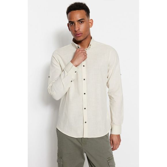 NWT Trendyol Men Slim fit Button placket Woven Shirt - Picture 1 of 8